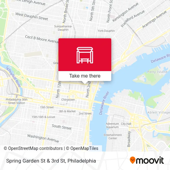 Spring Garden St & 3rd St map