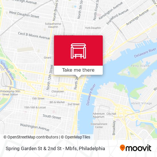 Spring Garden St & 2nd St - Mbfs map