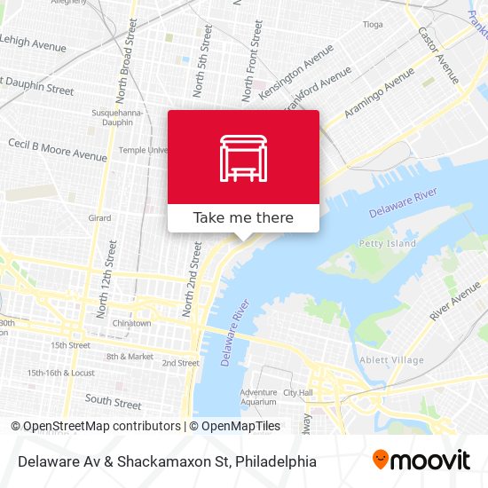 Delaware Av & Shackamaxon St map