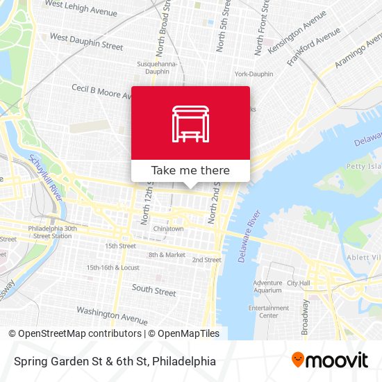 Spring Garden St & 6th St map