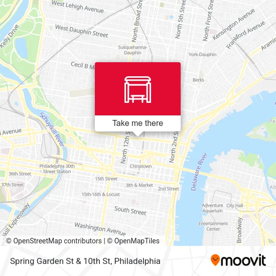 Mapa de Spring Garden St & 10th St