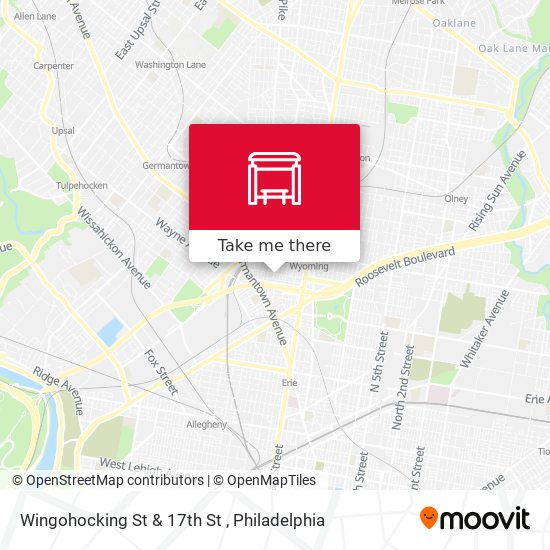 Wingohocking St & 17th St map