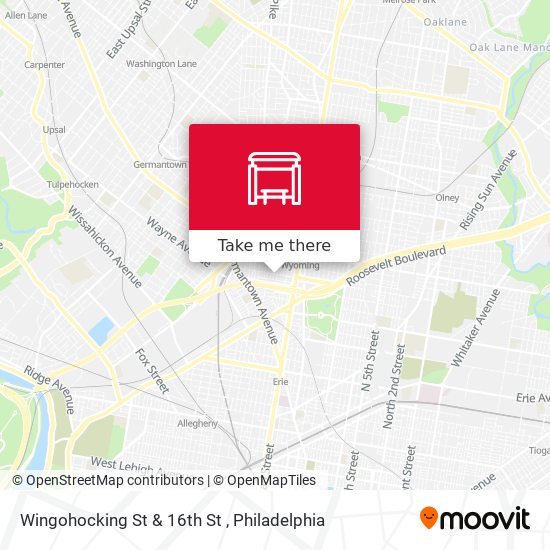 Wingohocking St & 16th St map