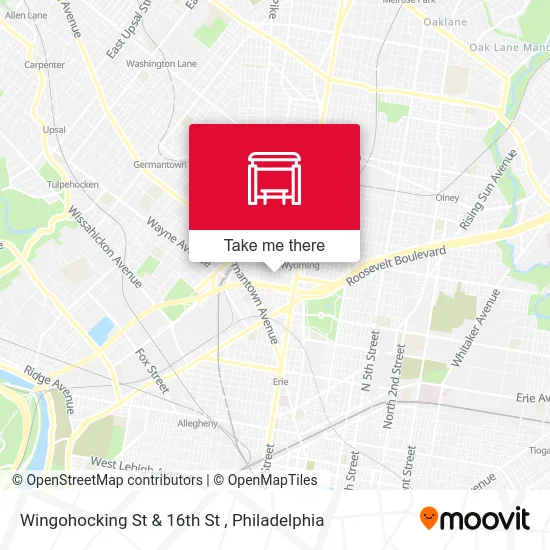 Wingohocking St & 16th St map