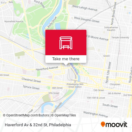 Haverford Av & 32nd St map