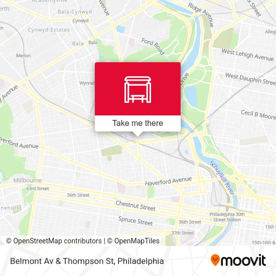 Belmont Av & Thompson St map