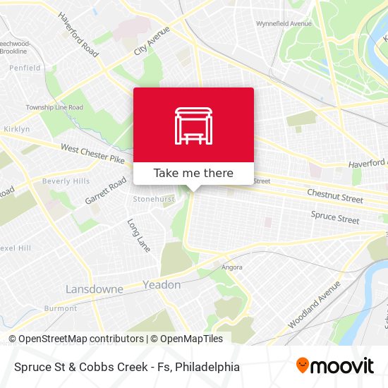 Mapa de Spruce St & Cobbs Creek - Fs