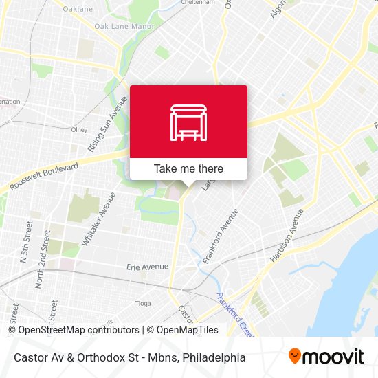 Mapa de Castor Av & Orthodox St - Mbns