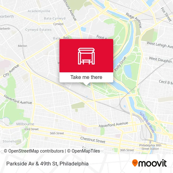 Parkside Av & 49th St map