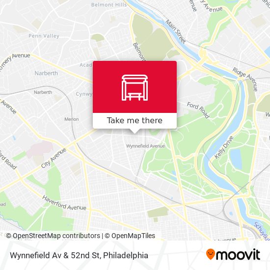 Mapa de Wynnefield Av & 52nd St