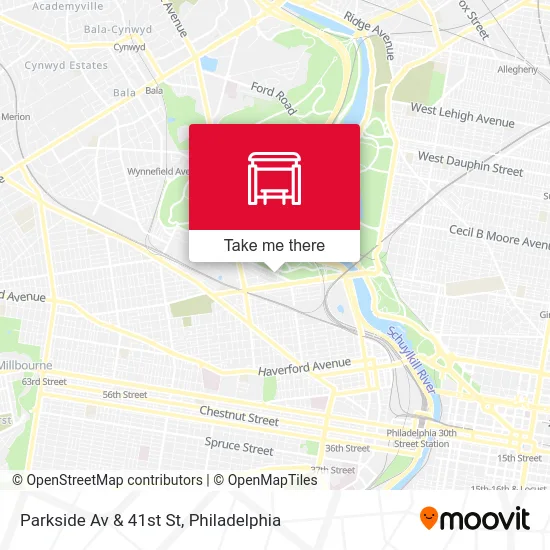 Parkside Av & 41st St map