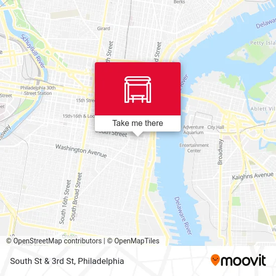 South St & 3rd St map