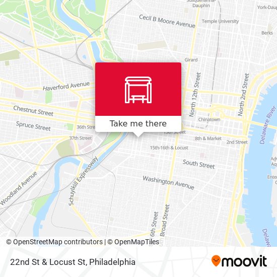 Mapa de 22nd St & Locust St