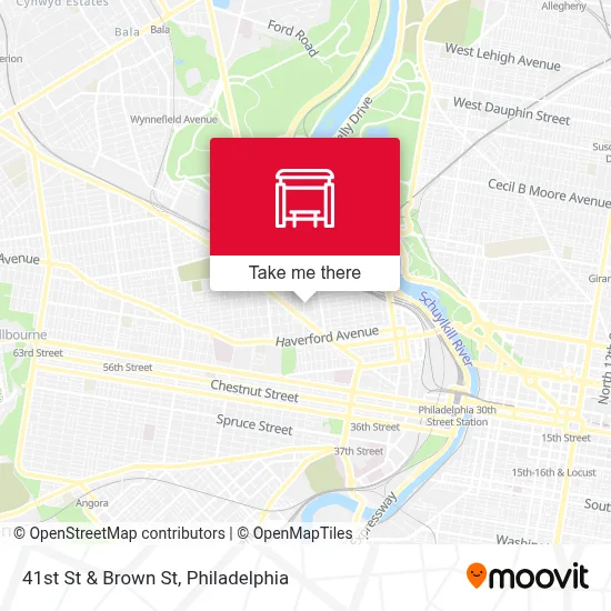 41st St & Brown St map