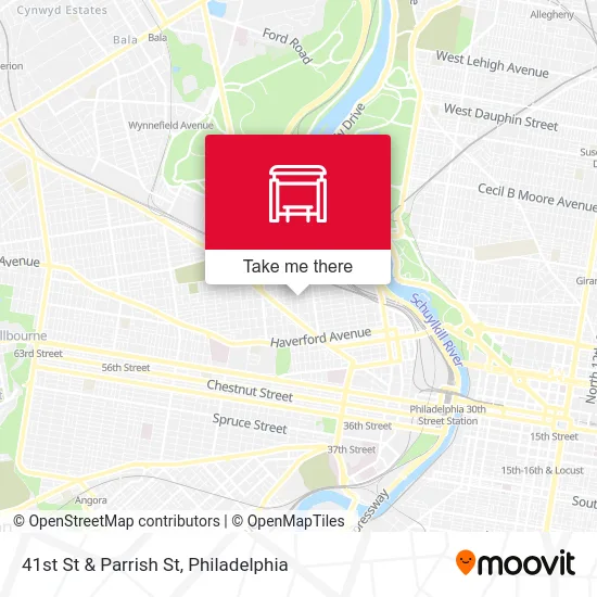41st St & Parrish St map