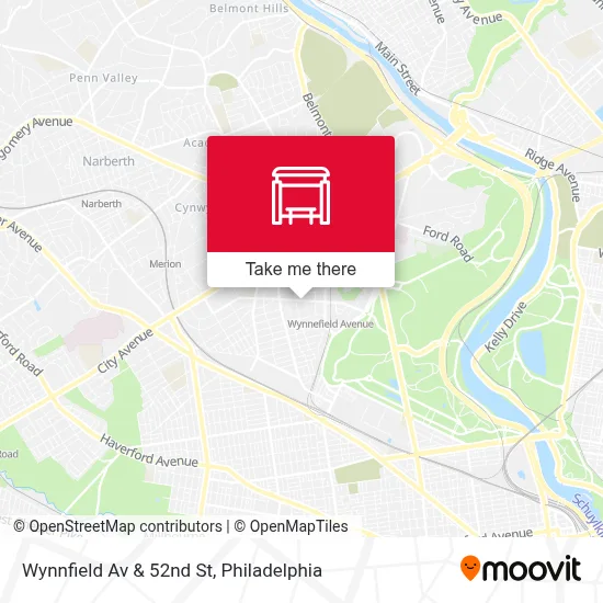 Wynnfield Av & 52nd St map