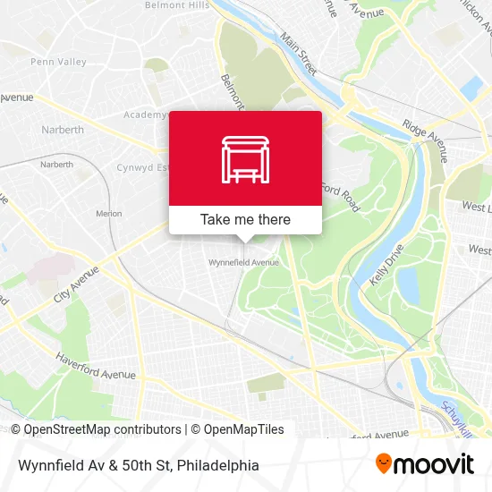 Wynnfield Av & 50th St map