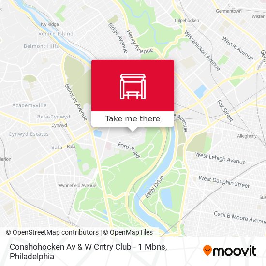 Mapa de Conshohocken Av & W Cntry Club - 1 Mbns