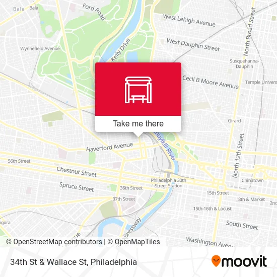 34th St & Wallace St map