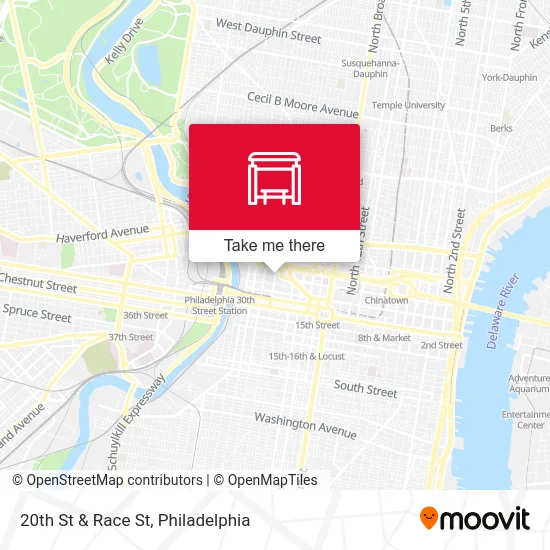 20th St & Race St map