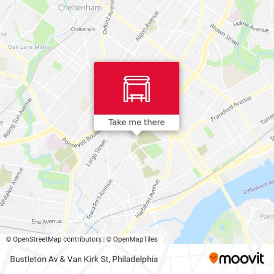 Bustleton Av & Van Kirk St map