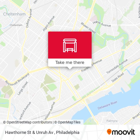 Hawthorne St & Unruh Av map