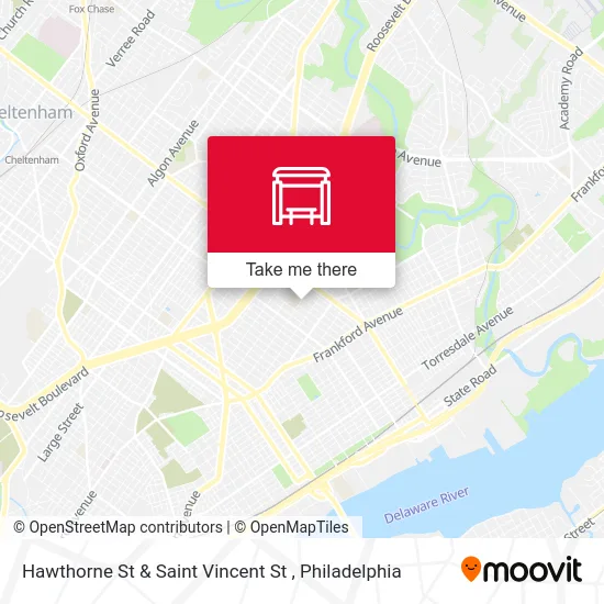 Hawthorne St & Saint Vincent St map