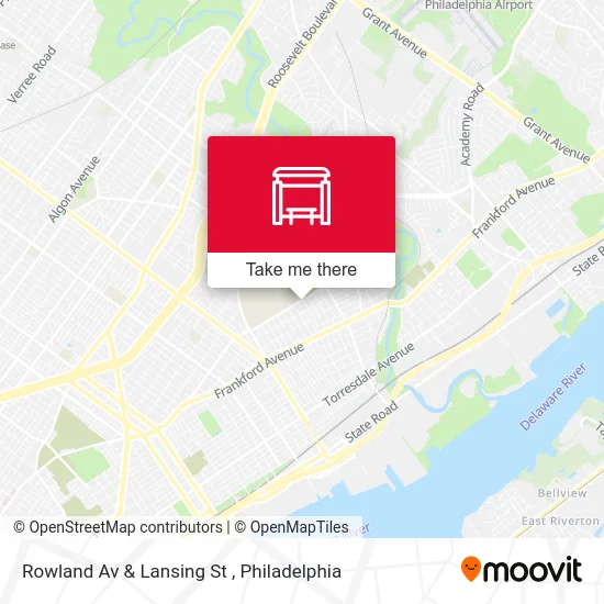 Rowland Av & Lansing St map