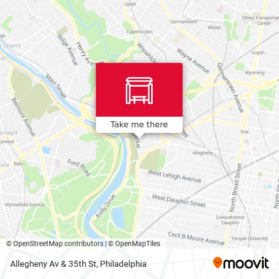 Allegheny Av & 35th St map