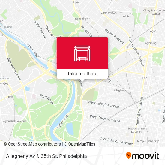 Allegheny Av & 35th St map