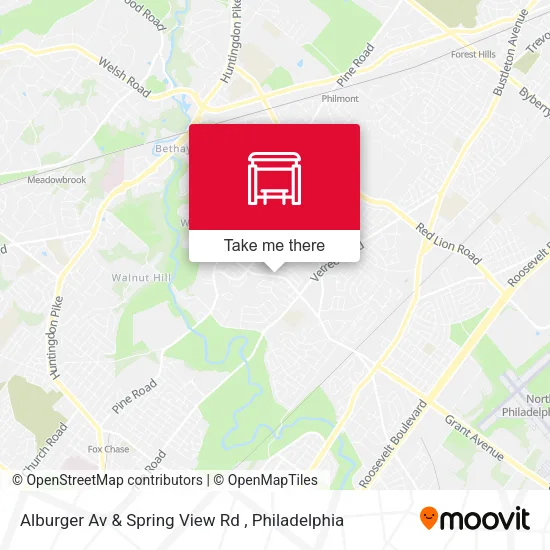 Alburger Av & Spring View Rd map