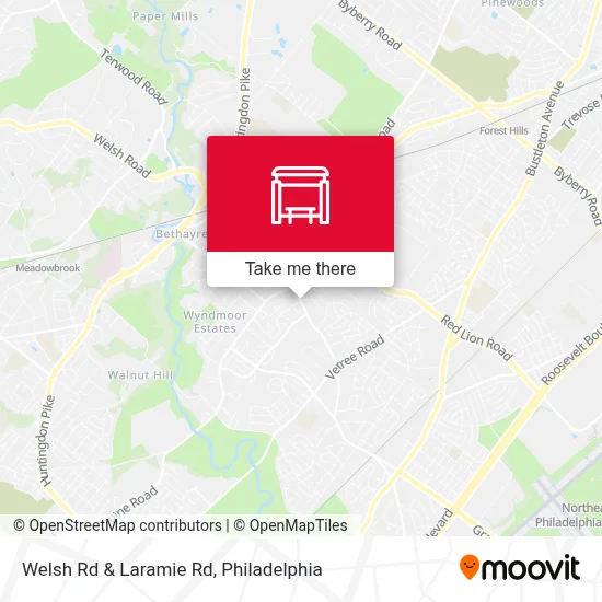 Welsh Rd & Laramie Rd map