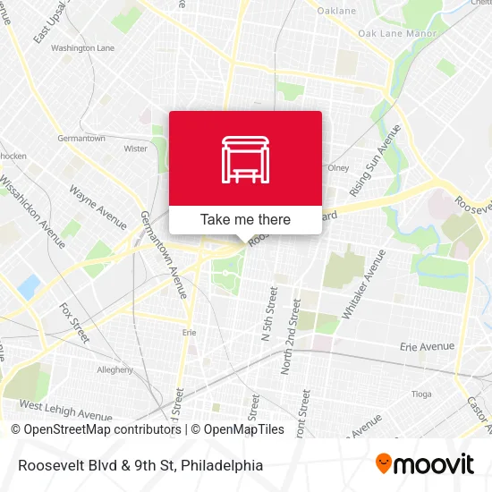 Roosevelt Blvd & 9th St map