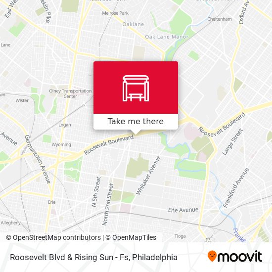 Roosevelt Blvd & Rising Sun - Fs map