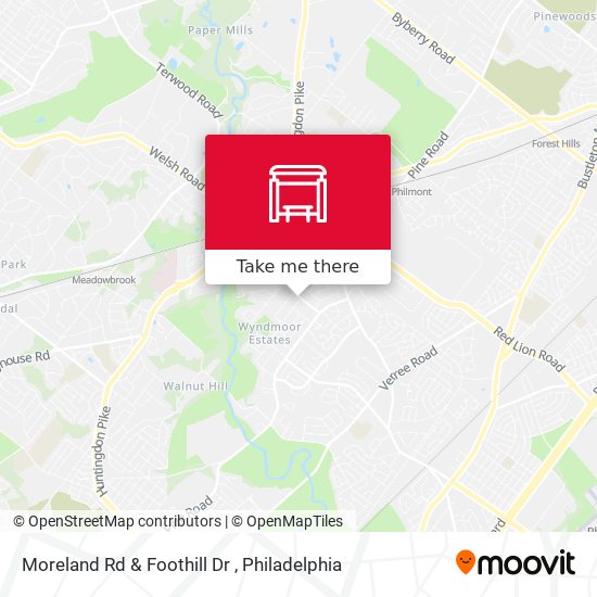 Mapa de Moreland Rd & Foothill Dr
