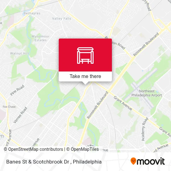 Banes St & Scotchbrook Dr map