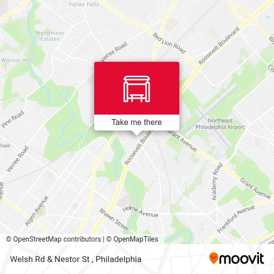 Welsh Rd & Nestor St map