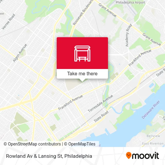 Rowland Av & Lansing St map