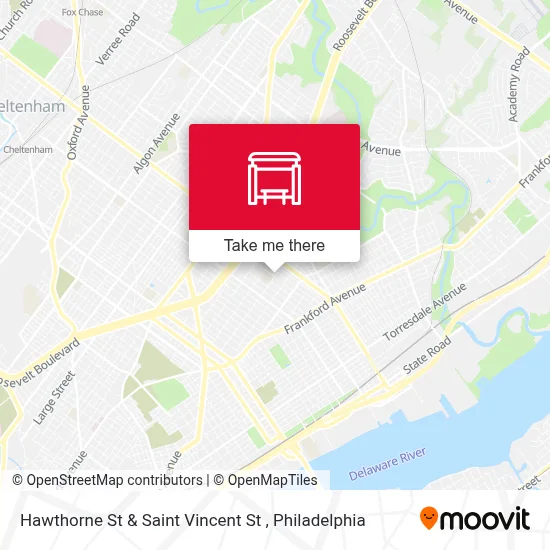 Hawthorne St & Saint Vincent St map