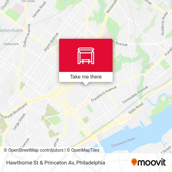 Hawthorne St & Princeton Av map