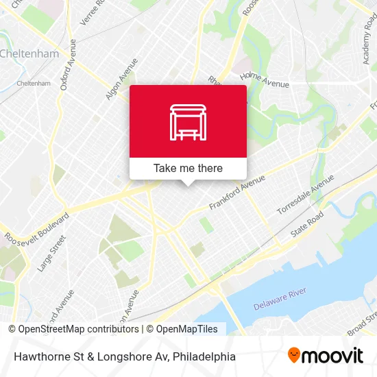 Hawthorne St & Longshore Av map