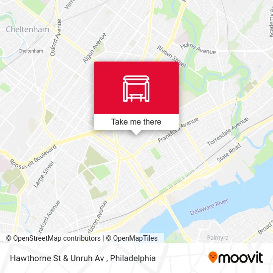 Hawthorne St & Unruh Av map