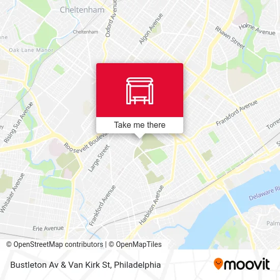 Bustleton Av & Van Kirk St map