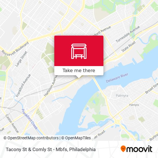 Mapa de Tacony St & Comly St - Mbfs
