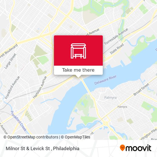 Milnor St & Levick St map