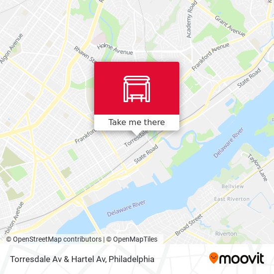 Torresdale Av & Hartel Av map