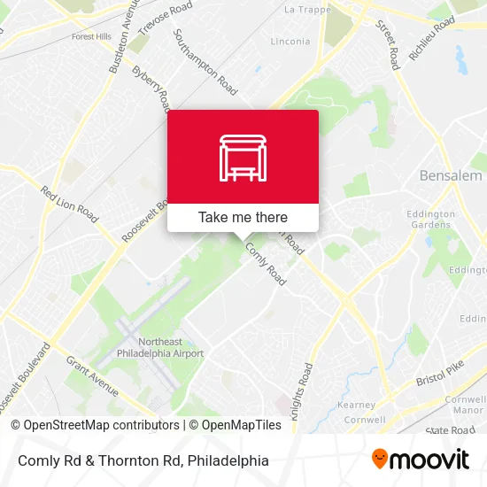 Mapa de Comly Rd & Thornton Rd