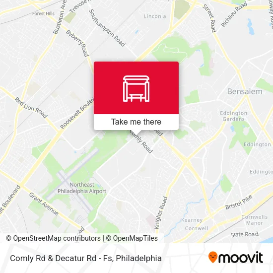 Mapa de Comly Rd & Decatur Rd - Fs