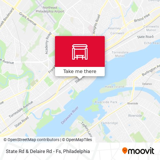 State Rd & Delaire Rd - Fs map