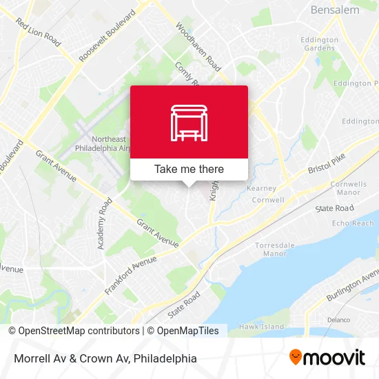 Morrell Av & Crown Av map